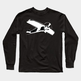 Oldschool plane with propeller design Long Sleeve T-Shirt